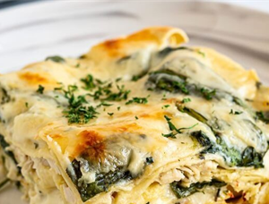 Gluten Free Chicken and Spinach Lasagna