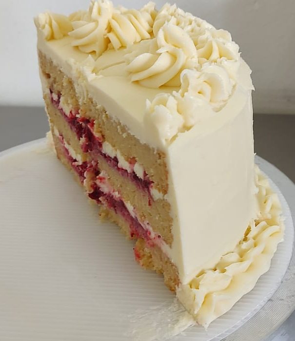 White Chocolate Raspberry Cake