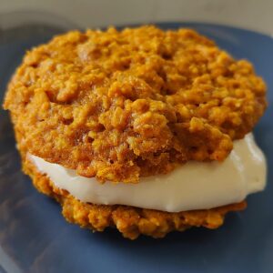 Pumpkin Oatmeal Cookie  Creamed Filled Sandwich